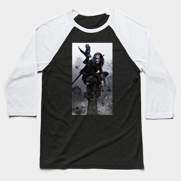 The Crow Baseball T-Shirt by uncannyknack